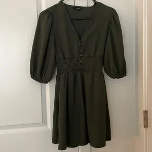Francesca's Collections | Dresses | Olive Green Mini Dress From Francescas  | Poshmark